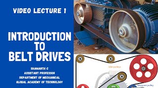 Video Lecture on Introduction to belt drives  Power transmission [upl. by Primaveras]