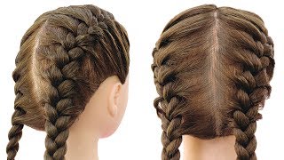 How To Double Dutch Braid  Hair Tutorial [upl. by Eisen]