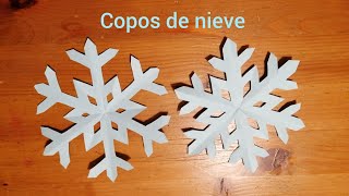 Copos de nieve de papel paso a paso [upl. by Atilahs]