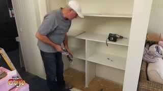 Building Wardrobe Shelves DIY Ensuite [upl. by Aivila926]