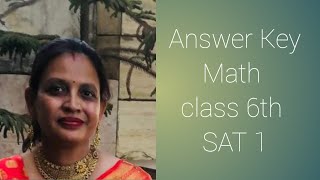 Answer Key Maths class 6th SAT 1 [upl. by Marney119]