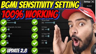 BGMI SENSITIVITY SETTING NEW UPDATE 28 2023 [upl. by Caldera266]