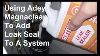 Using Adey Magnaclean To Add Leak Seal To Central Heating System [upl. by Alinoel]