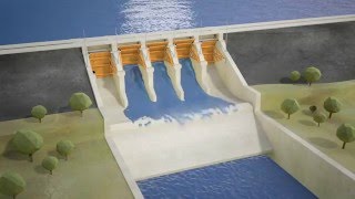 Seqwater explains How gated dams work animation [upl. by Ebby]