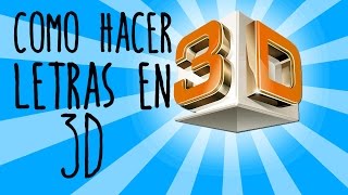 Cómo hacer letras en 3D Experimentos Caseros [upl. by Garrik874]