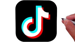 How To Draw the TikTok Logo [upl. by Alvin]