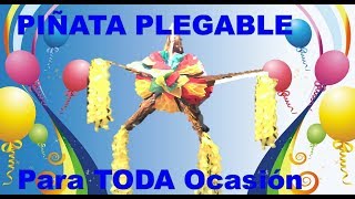 PIÑATA  PIÑATA PLEGABLE  CRAFTS  DIY MANUALIDADES [upl. by Ellenrahs]