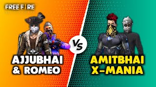 Ajjubhai94 and Romeo vs Amitbhai and Mania  Garena Free Fire [upl. by Romeon]