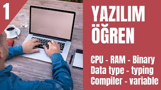 Yazılım nasıl öğrenilir Ders 1  Bilgisayar nasıl çalışır  Data tipleri  değişkenler  typing [upl. by Ellac]