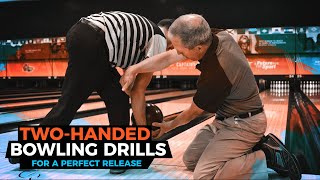 TwoHanded Bowling Drills for a Perfect Release [upl. by Arrahs]