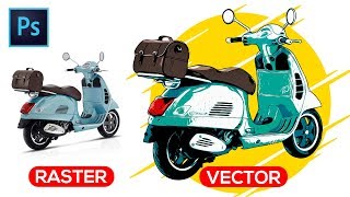 How to Vectorize an Image Photo to Vector  Photoshop Tutorial [upl. by Aitahs]