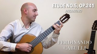 Carulli  Etude No5 Op241 Andantino  Classical Guitar  Played by Jonathan Richter [upl. by Ueik513]