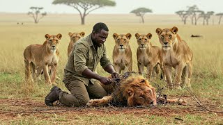 Man Saves Lion From Barbed Wire Then The Lions Do Shocking Things To Him [upl. by Eelasor]