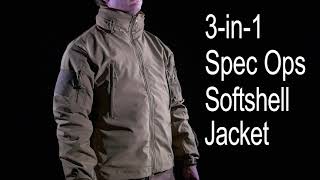 3in1 Spec Ops Soft Shell Jacket Rothco Product Breakdown [upl. by Ardnusal]