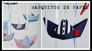 Barcos de papel  hechos en tela [upl. by Ashli]