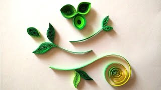 How To Make Quilled Leaves Using Paper Art Quilling [upl. by Namqul]