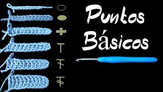 Crochet Fácil Puntos Básicos Repaso para Principiantes  How To Crochet [upl. by Acisey]