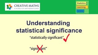 Understanding Statistical Significance  Statistics help [upl. by Hank]