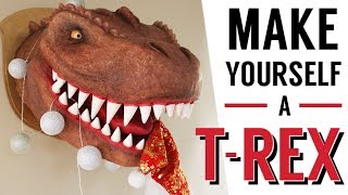 How to make a paper mache TRex tutorial with a twist in the end [upl. by Anos]