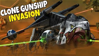 Clone LAAT Gunship INVASION Air Support  Star Wars EAW Fall of the Republic 18 [upl. by Assili]