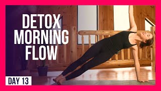 10 min Morning Yoga Flow To DETOX amp DESTRESS – Day 13 DESTRESS YOGA [upl. by Gonyea]