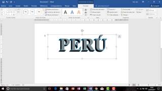 COMO HACER LETRAS 3D EN WORD 2016 [upl. by Tarabar]