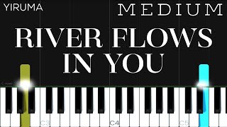 Yiruma  River Flows In You  MEDIUM Piano Tutorial [upl. by Gussi]