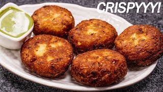 How to make Crispy Aloo Tikki Recipe  CookingShooking [upl. by Kori]