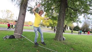 SlacklineTutorial Standing and Walking [upl. by Orest]