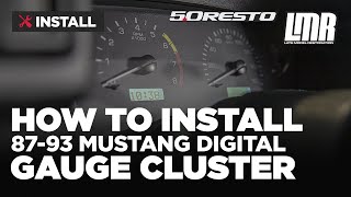 How To Install 50 Resto Fox Body Mustang Digital Gauge Cluster 8793 [upl. by Namra]