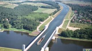 The Stunning Magdeburg Water Bridge  Germany [upl. by Yartnod700]