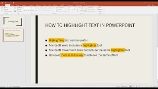 How To Highlight Text In Microsoft PowerPoint [upl. by Alison]