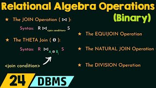 Relational Algebra Operations  Binary [upl. by Tara]