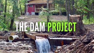 Building A Dam for Hydroelectric Power  Part 1  Off Grid Cabin  EP 22 [upl. by Ellga91]