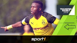 So geht es mit MegaTalent Moukoko beim BVB weiter  SPORT1  TRANSFERMARKTSHOW [upl. by Quickel]