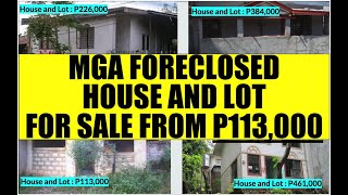 HOUSE and LOT for Sale P113K to P500K from BFS Foreclosed Properties [upl. by Spatz]