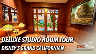 Deluxe Studio DVC Room Tour  The Villas at Disneys Grand Californian [upl. by Lira]