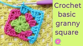 Granny square for beginners Crochet tutorial [upl. by Nylarak]