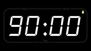 90 MINUTE  TIMER amp ALARM  1080p  COUNTDOWN [upl. by Thormora559]