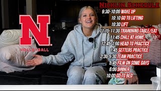 Day In The Life Nicklin Hames I Nebraska Volleyball [upl. by Nimzzaj]