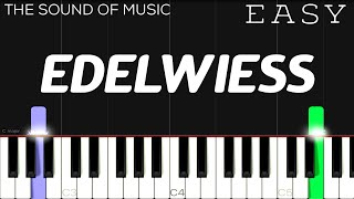 Edelweiss from “The Sound Of Music”  EASY Piano Tutorial [upl. by Gearalt]