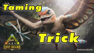 Sinomacrops Taming TRICK Ark Lost Island NEW DINO [upl. by Hanna]