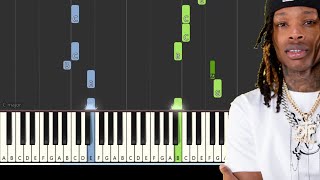 King Von  Took Her to the O MIDI Synthesia Piano tutorial [upl. by Ytsur]