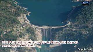 Bhakra Nangal Dam  Himachal Pradesh  Google Earth [upl. by Kokaras]