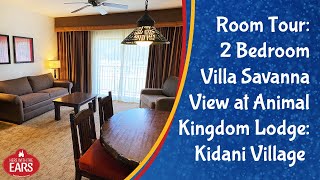 AKL Kidani Village  2 Bedroom Villa Savanna View  Room Tour [upl. by Betta619]