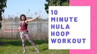 10 Minute Hula Hoop Workout Core strengthening for beginners [upl. by Evvy]