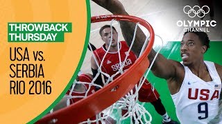 USA vs Serbia  Basketball  Rio 2016  Condensed Game  Throwback Thursday [upl. by Anelis533]