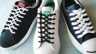 〔靴紐の結び方〕ファスナーのような編み目がカッコイイ靴ひもの通し方 ジッパー結び how to tie shoelaces 〔生活に役立つ！〕 [upl. by Oiramrej503]