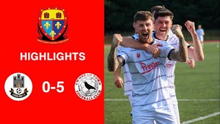 Caerleon 05 Cwmbrân Town  Gwent FA Senior cup  Quarter final highlights [upl. by Ahseikan]