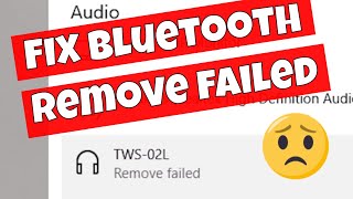 Remove Bluetooth Devices From Windows 10 Remove Failed Error Fix [upl. by Ateuqahs]